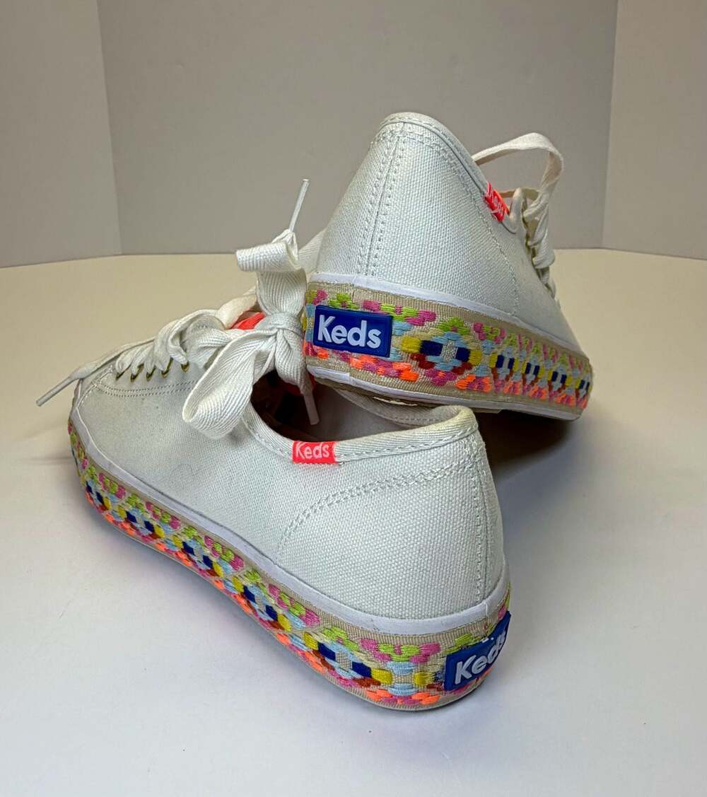 Keds Triple Kick Embroidered Foxing Platform Sneakers Women's Size 7.5 - Picture 11 of 16
